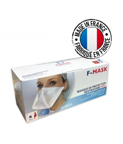 Masques FFP2 bec de canard Sachet De 10, Fabriqué en France